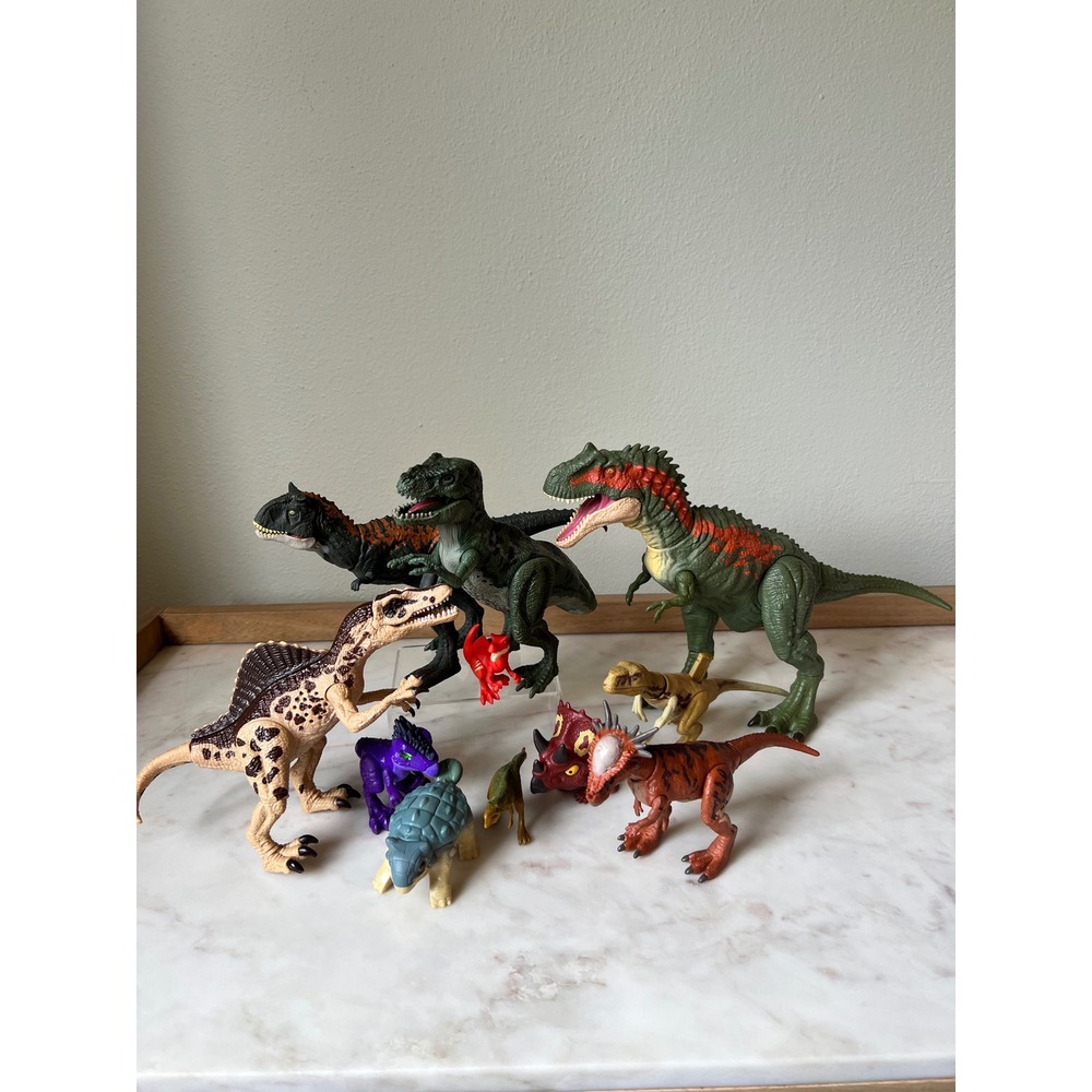 Dinosaur Lot of 11 Toy Figure Mixed Brands Jurassic World Kid Galaxy Works